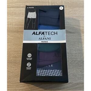 Alfani Alfatech Men's XL 38-40 5-Pack Multicolor Trunks Tagless Blue Navy Gray